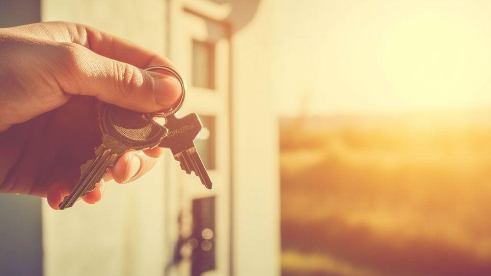 a hand holding keys